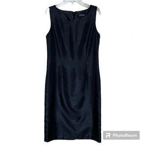 Kasper Little Black Dress fully lined sleeveless classic sheath size 4